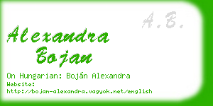 alexandra bojan business card